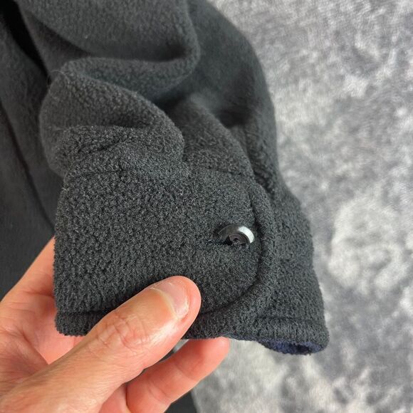 Lauren Ralph Lauren Fleece Button Up Pockets Black Plaid Shacket Women's M - Picture 5 of 11